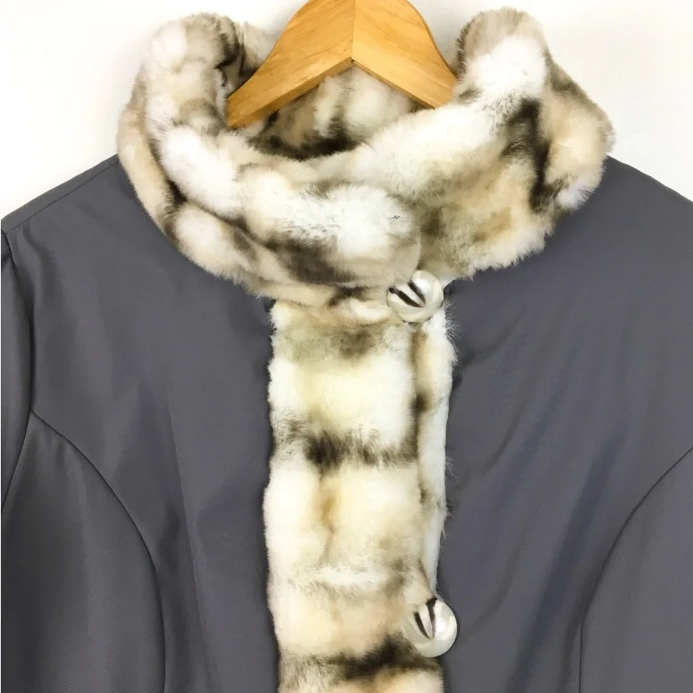 Hal Rubenstein Women's Reversible Faux Fur Coat size Medium Animal Print - Picture 14 of 16